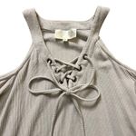 J.O.A. . Sweater Cold Shoulder Lace-up Bell Sleeves in Light Gray XS Photo 1