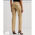 Ralph Lauren NEW Lauren  Womens Cotton Sateen Cargo Pants Tan Size 16 $165 Photo 2