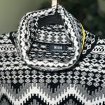 Anthropologie  MAEVE Black/White with Yellow Trim Turtleneck Sweater Size LP Photo 4