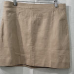 J.Crew  Tan Pencil Mini Linen Skirt Size 10 Photo 0