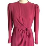 Vintage 80s Pink Victorian Maxi Wrap Dress With Union Label Size 8 Photo 15
