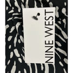Nine West  Tank Top Size Small Animal Zebra Print Black White Lined New Photo 4