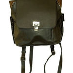 Nine West   Backpack Bag Olive Green w/tan suede accent.‎ Size Medium Photo 0