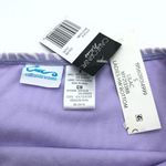 California Waves  High-Waist Bikini Bottoms Cut Outs Zebra Stripe Purple White S Photo 4