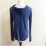 We The Free Purple Cosmo Cowl Neck Blue Sapphire Long Sleeve Off Shoulder Tunic Photo 9