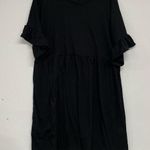 Missguided  Black Ribbed Knit Bell Sleeve Babydoll Mini Dress Women 18 Whimsigoth Photo 0