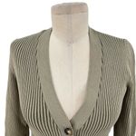ANINE BING  Layla Ribbed Cardigan‎ Sweater Button Front Olive Green Size Small Photo 3