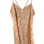 ASOS Lola May Mini Slip Dress Crossover Straps Floral Orange UK 14 US Size 10 Photo 0