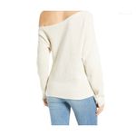 Treasure & Bond Off Shoulder Sweater Knit Top Cream XS Photo 1