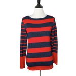 Tommy Hilfiger Knit Top Womens S Red Blue Striped Shimmery Nautical Preppy Photo 10