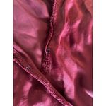 Xhilaration  Junior Red Wine long sleeve ruffle v neck midi dress size medium‎ Photo 8