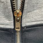 SJ Style Boutique Brand Gray & Black Ringer Trim Zip Front Varsity Jacket Size S Photo 8