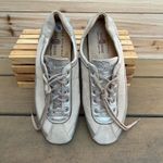 Car Shoe The Original  Cream Fabric Material w/ Silver Leather Accents Sneakers Photo 3
