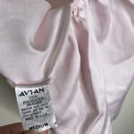 Avian Vintage Pink Satin Tank Top Dainty Elastic Pajama Tie Front Size Medium Photo 8