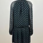 Velvet by Graham & Spenser Dress Chiffon Long Sleeve Black Polka Dot Small Photo 11