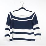 J.Crew  striped off shoulder‎ knit top Photo 1