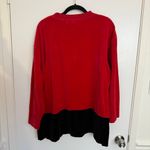Jennifer Moore  Active Wear Red and Black Long Sleeve Crewneck Top XL VTG Photo 4