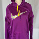 Nike  • Yellow and Purple Dri-fit Hoodie Women’s Size Med Photo 0