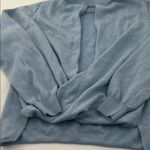 Michelle Mason Elegant Sky Blue V-Neck Sweater for Women Photo 3