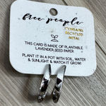 Free People  semi hoop faceted earrings silver tone Photo 0