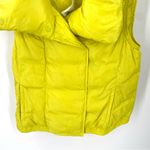  NWT Vince Neon Yellow Goose Down Magnetic Button Zipper Puffer Vest Jacket Photo 2