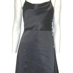 The Vintage Shop Drape Neck Mini Slip Dress Black Size Small NWT Photo 0