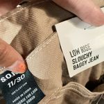 S. O. N. G. Beige low rise SLOUCHY BAGGY JEAN SITS ON HIP COMFORT FIT 11/30 Tan Photo 4