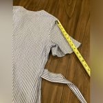 Vineyard Vines  Seersucker Wrap blue white stripe ruffle cotton mini Dress 2 Photo 7