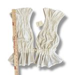 Free People Free‎ People Hot Spell Top Ivory M NWT Smocked Crop Peasant Boho Cottagecore Photo 2