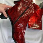 Topshop Red Snake Skin Boots Photo 1