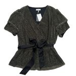 ESTELLE Women's Gold/Black Vega Tie Top Plus Size 3X Photo 3