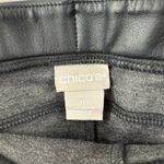 Chico's Chico’s Women’s 1P Black Faux Leather Ankle Pull on Pants Career Office Core Photo 1