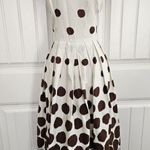 Willow Glen New York Retro 50's Style Dress Size 6 Ivory Blue And Brown Photo 0