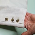 Old Navy  Double Breasted Linen Blend Suit Blazer Shoulder Padding Relaxed Large Photo 7