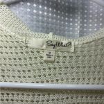 Say What? Say What? Women’s medium Cream Open-Knit Sweater, hooded Photo 2