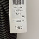 Eileen Fisher NWT  Organic‎ Linen Jersey Black and green Striped Skirt size XL Photo 3
