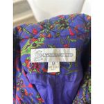 Vintage Vibrant Purple Floral Indian Block Print Quilted Jacket Size M Photo 4