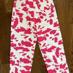 Shekou Pink Cow Print Jeans Photo 0