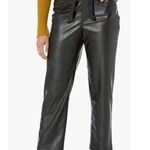 Paige faux Leather Womens Pants Size 12 Kina belted black soft high rise dress Photo 0