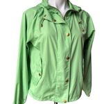 Lauren Ralph Lauren Lime Green Lightweight Windbreaker Hooded Jacket, Sz S Photo 4
