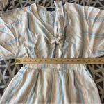 VICI Gauzy Pastel Striped Tie-Front Deep V Neck Dolman Sleeve Romper Size XS Photo 10