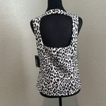Enfocus Studio En focus Studio Black and White Animal Print Sleeveless Blouse Photo 1