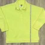 Aerie NWT  Oversized Sherpa Fleece Pullover Sweatshirt Top Neon Yellow Size M Photo 2