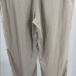 Gap Women's Beige Wide Leg cropped ankle Pants linen blend pull on XL casual Photo 8