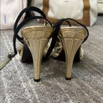 Juicy Couture Black and Cream Peep-Toe Heels Photo 1