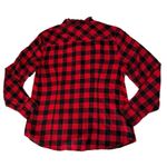 J.Crew  Buffalo Flannel Blouse Red Plaid Long Sleeve Preppy Buttoned Women’s Sz M Photo 3