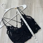 Free People Bralette adella lace racerback womens Black medium feminine cute Photo 5