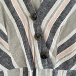 Urban Outfitters Women's Karen Striped Surplice Button Through Jumpsuit Size L Photo 3