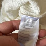 Find Me Now Cream Eyelet Semi Sheer Long Sleeve Scalloped Cropped Shirt Small Photo 5