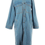 Madewell Solid Blue Long Sleeve Denim Dress - S Photo 0